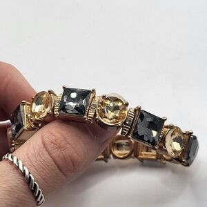 Chunky Bohemian Stretchy Rhinestone Bracelet 7.2in